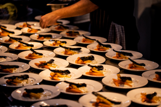 Heligan Feast Lost Supper Plating up food