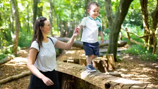 Giants Head Play Child On Beam