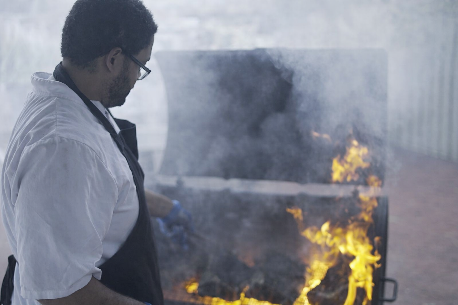 Grilling Over Smoke And Flames